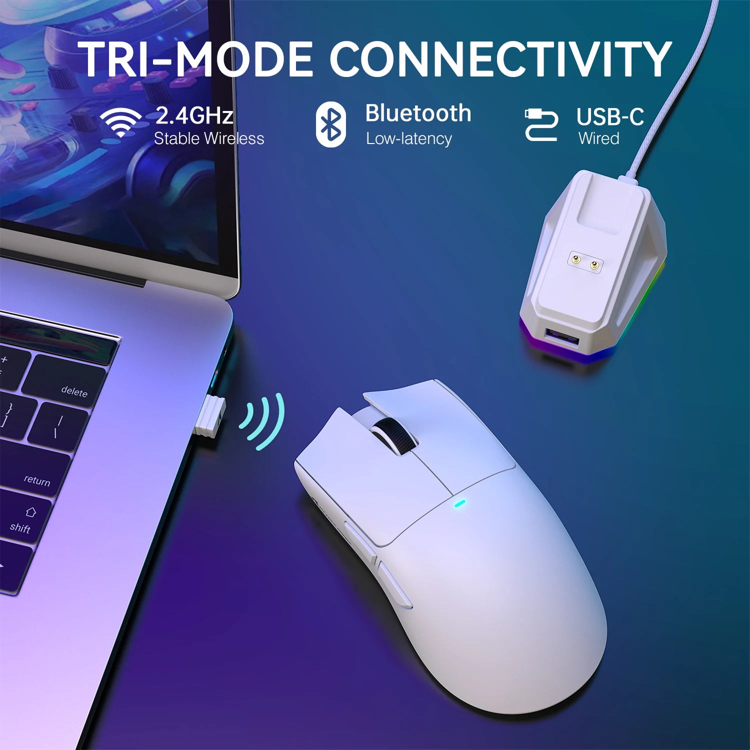 Ratón Gaming Inalámbrico Attack Shark X11 – 22.000 DPI, Sensor PAW3311, RGB, Ultraligero