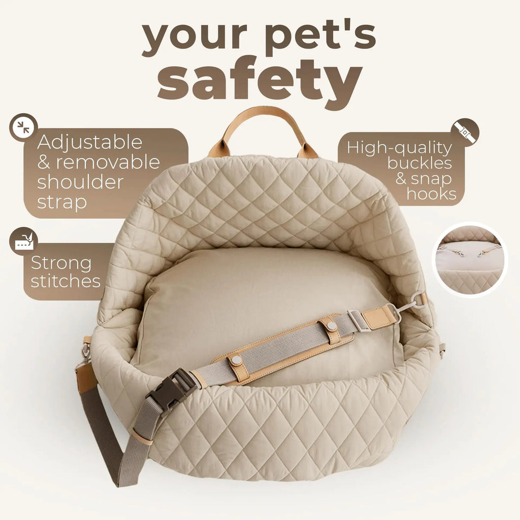 Asiento de Coche 3 en 1 y Bolso de Viaje para Perros