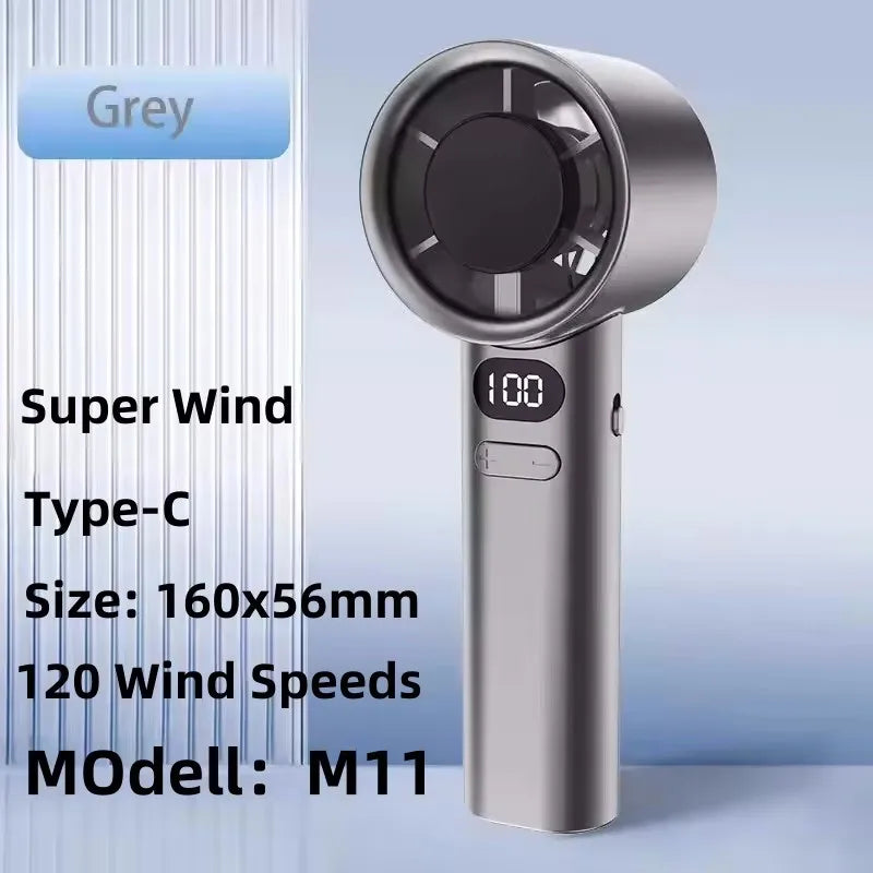 Ventilador de Cuello JPNPL 8000 mAh USB Sin Aspas, Portatil, Recargable, Silencioso, con Pantalla LED Digital, 100 Velocidades