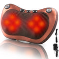 Almohada Masajeadora Eléctrica Shiatsu para Cuello y Espalda — Calor Infrarrojo, Amasamiento 8D, 6 Modos