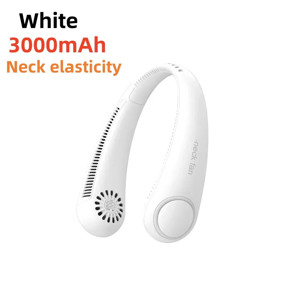 Ventilador de Cuello JPNPL 8000 mAh USB Sin Aspas, Portatil, Recargable, Silencioso, con Pantalla LED Digital, 100 Velocidades