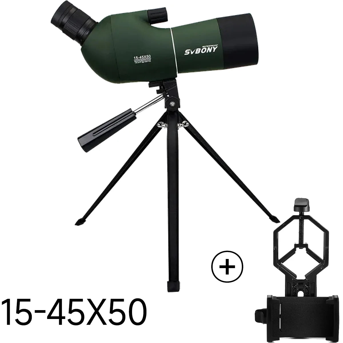 Telescopio Terrestre SVBONY SV28/SV28 PLUS 25-75x70mm con Trípode | Impermeable IPX4 | Observación de Aves, Tiro al Blanco y Naturaleza