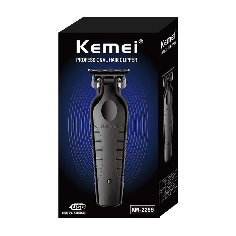 Cortapelos Profesional Kemei KM-2299 – Inalámbrico, USB-C, Cuchillas Acero Inoxidable, 3 Peines