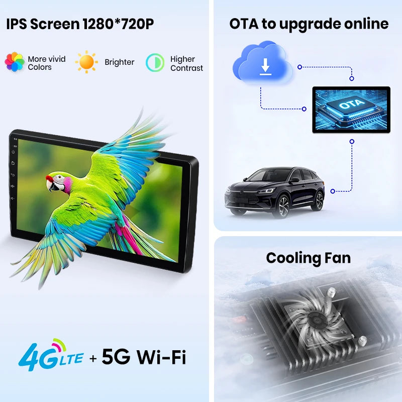 Radio Android Junsun V1 con CarPlay y Android Auto Inalámbrico para VW Passat B6 B7 CC 2010-2015 — GPS 4G 2DIN