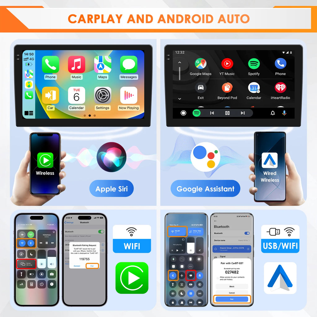 Radio Multimedia HIZPO para Renault Clio 3 (2005-2014) – Android 13, CarPlay, Android Auto, GPS, 4G, Pantalla 9"