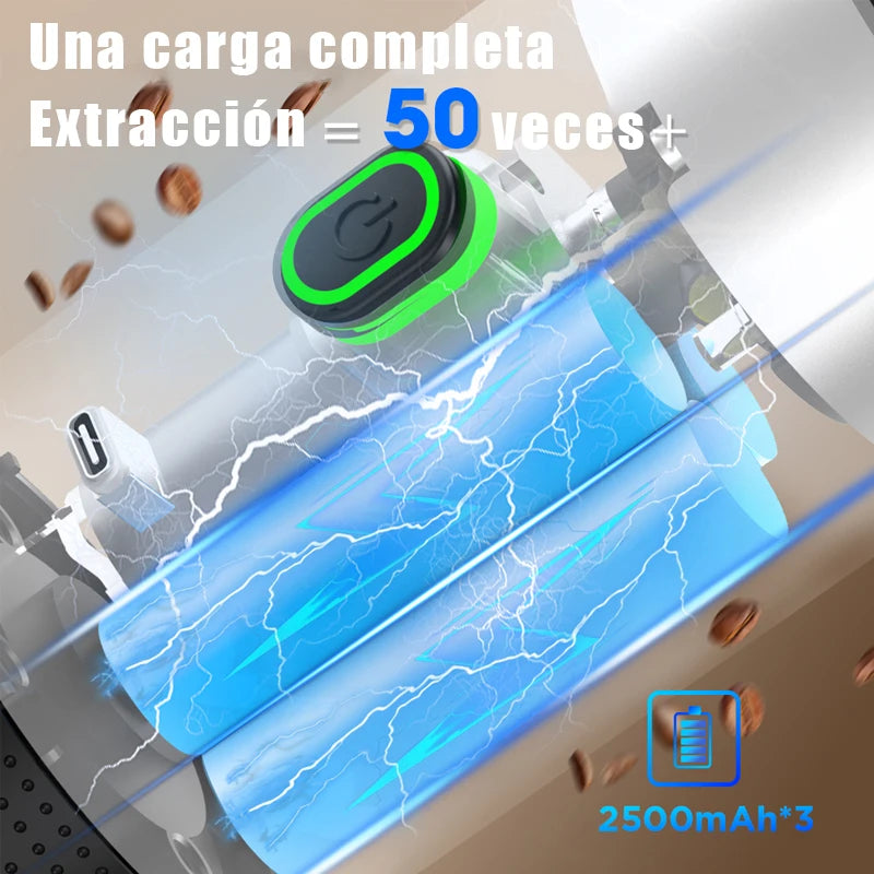 Cafetera Eléctrica Portátil de Cápsulas Espresso 3 en 1 — Inalámbrica, para Viaje y Coche