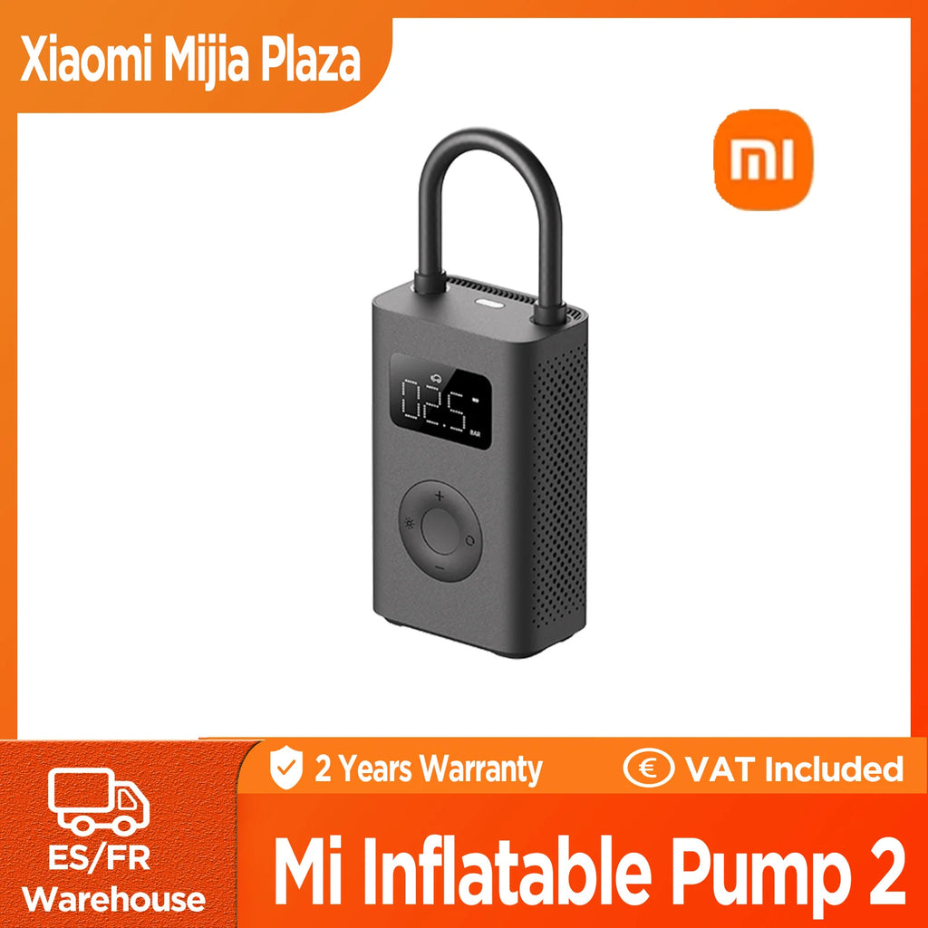 Inflador Eléctrico Portátil Xiaomi Mijia Air Pump 2/2D/2 Pro – 150 PSI, USB-C, LED, Coche y Moto