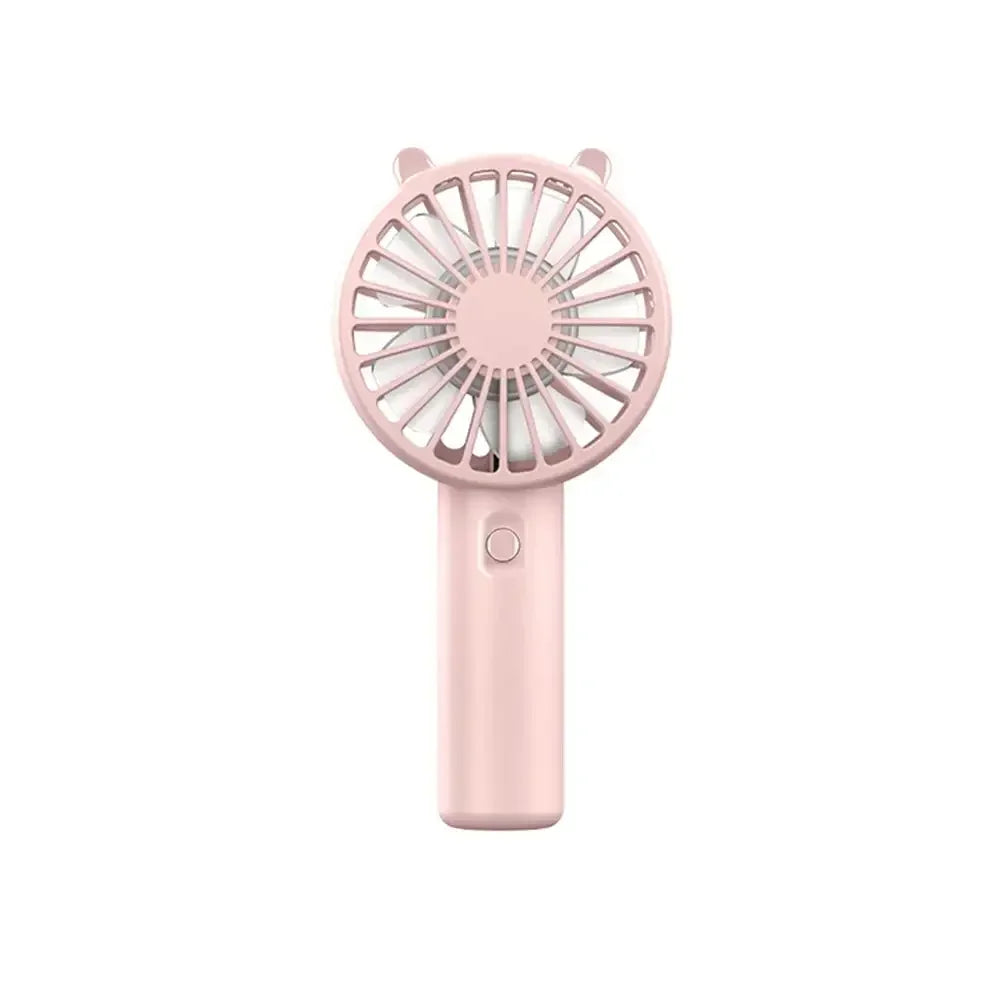 Ventilador de Mano Portatil Mini USB Recargable, Silencioso, Pequeno Ventilador Enfriador para Escritorio, 4 Colores