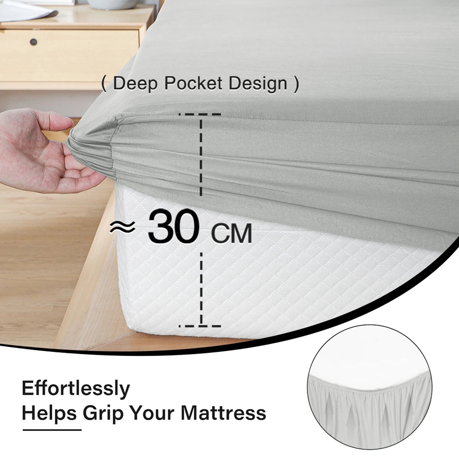 Protector de Colchón Impermeable FORCHEER – Transpirable, Antihumedad, Lavable, 140/160/180 cm