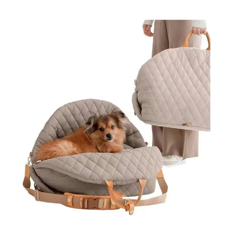 Asiento de Coche 3 en 1 y Bolso de Viaje para Perros