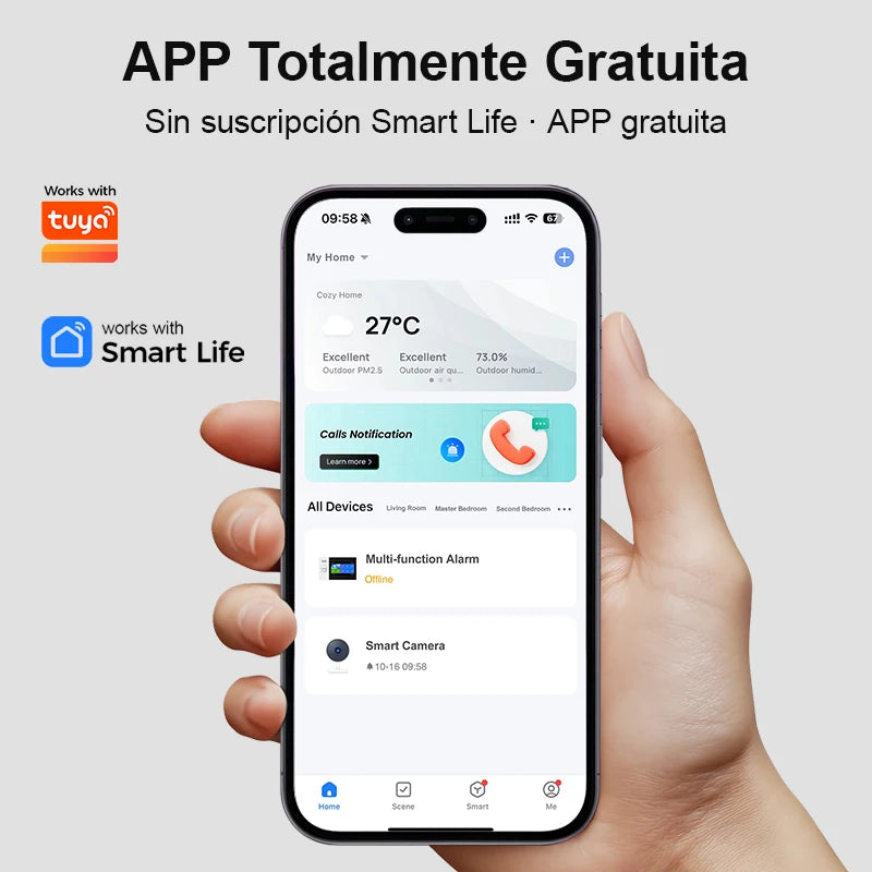 Kit de Alarma Inteligente PGST – 4G + WiFi, Sensor Movimiento y Puerta, Compatible Tuya, Alexa y Smart Life