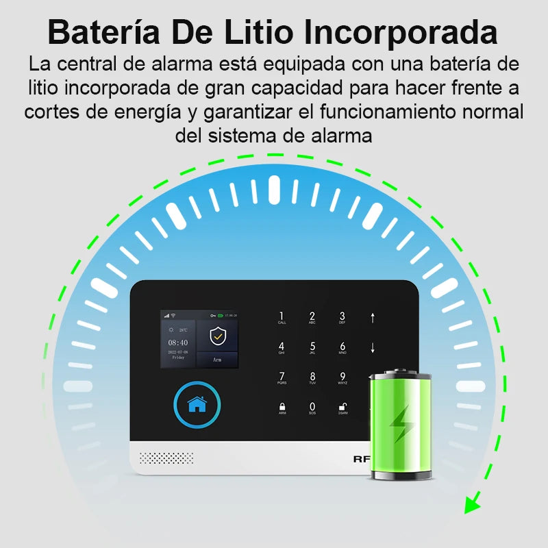 Kit de Alarma Inteligente PGST – 4G + WiFi, Sensor Movimiento y Puerta, Compatible Tuya, Alexa y Smart Life