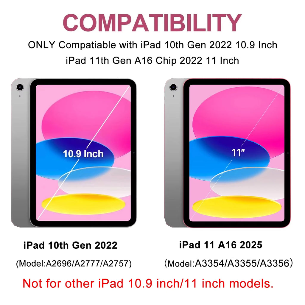 Funda con Teclado Español para iPad 10ª Gen 10,9" (2022) y iPad 11" (2025) — Bluetooth Desmontable con Soporte para Lápiz