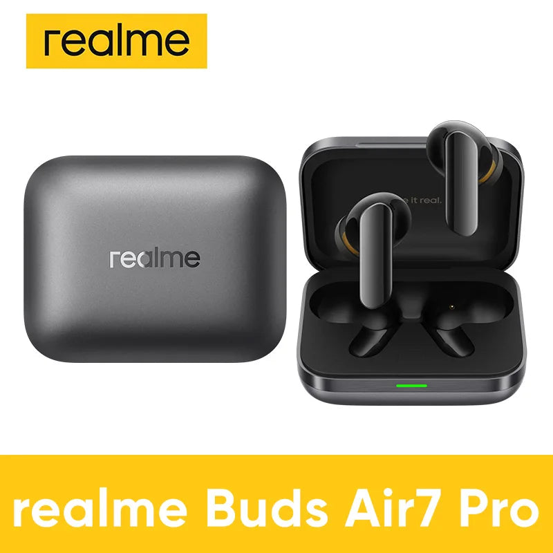 Auriculares Bluetooth Realme Buds Air 7 Pro – ANC 53dB, 48h, LHDC 5.0, Traductor IA, IP55