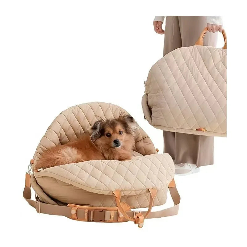 Asiento de Coche 3 en 1 y Bolso de Viaje para Perros