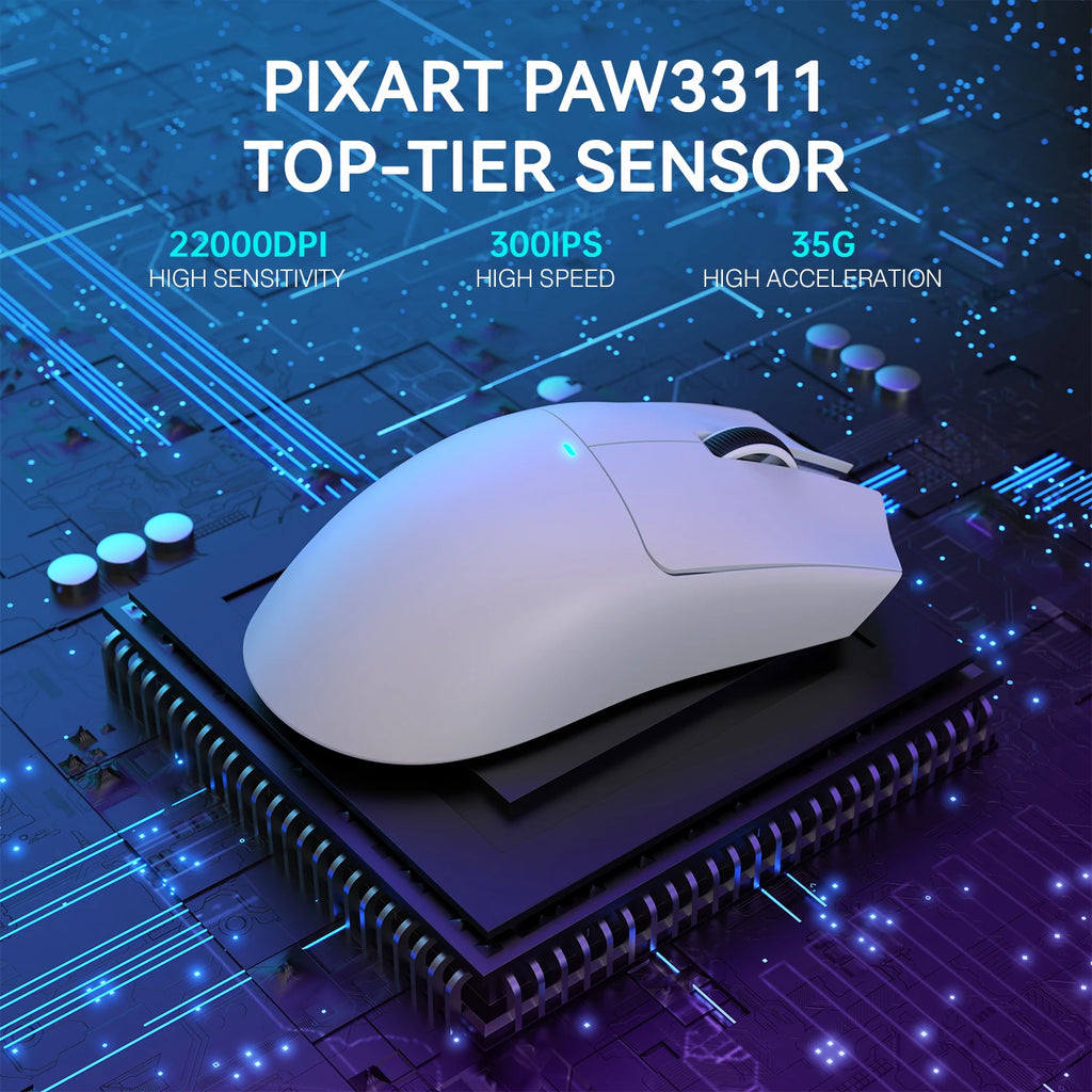 Ratón Gaming Inalámbrico Attack Shark X11 – 22.000 DPI, Sensor PAW3311, RGB, Ultraligero