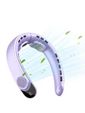 Ventilador de Cuello Sarmocare con Pantalla Digital, Refrigeración 360°, Sin Aspas, Portátil, 4000 mAh, Recargable por USB, 3 Velocidades