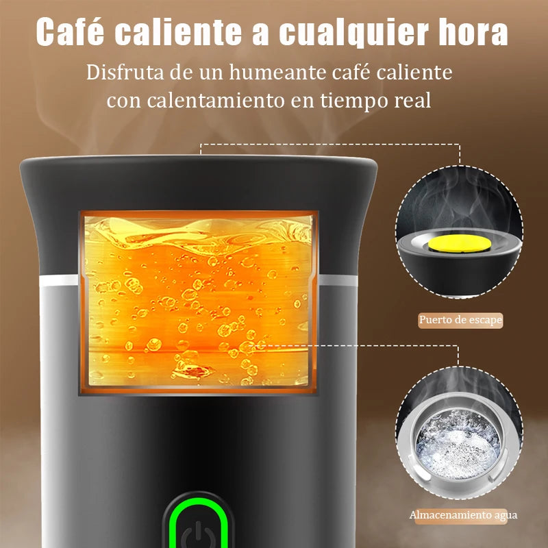 Cafetera Eléctrica Portátil de Cápsulas Espresso 3 en 1 — Inalámbrica, para Viaje y Coche
