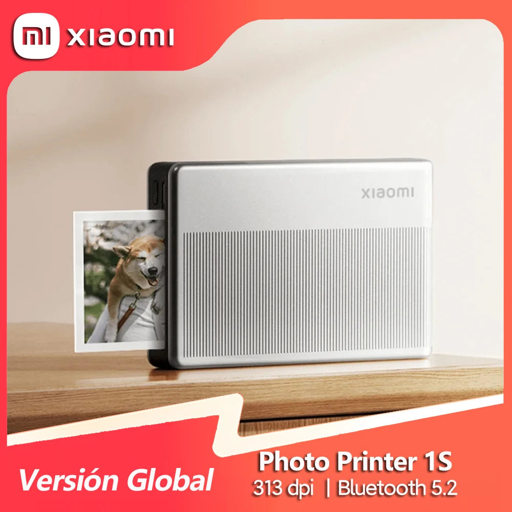 Impresora Fotográfica Portátil Xiaomi 1S – Bluetooth 5.2, Térmica ZINK, Fotos 2x3", Versión Global