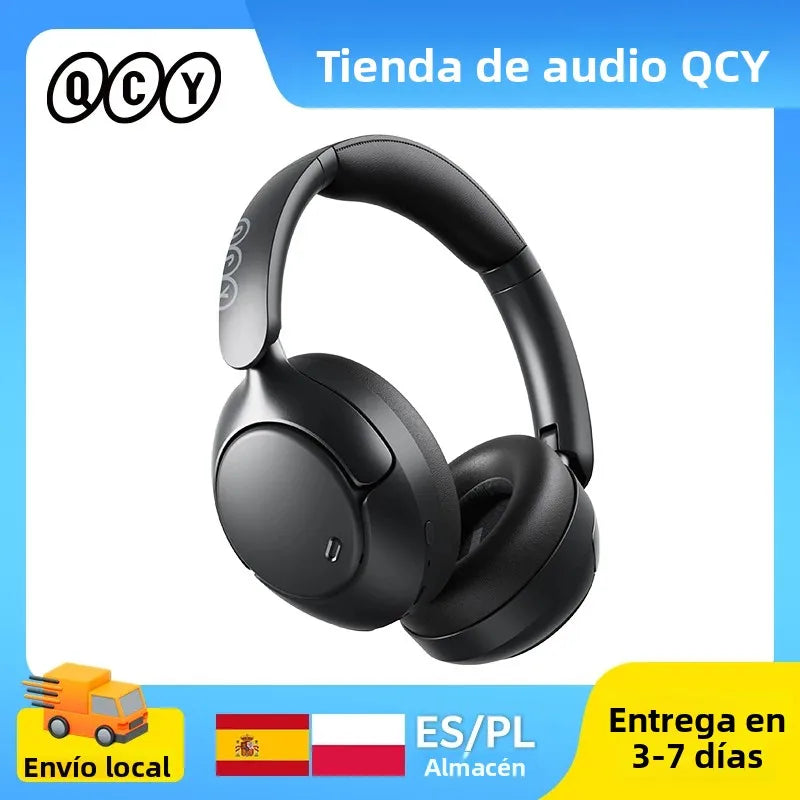 QCY H3 Pro ANC Auriculares Inalámbricos Bluetooth Hi-Res con LDAC, Cancelación de Ruido 50dB y Audio Espacial 360°