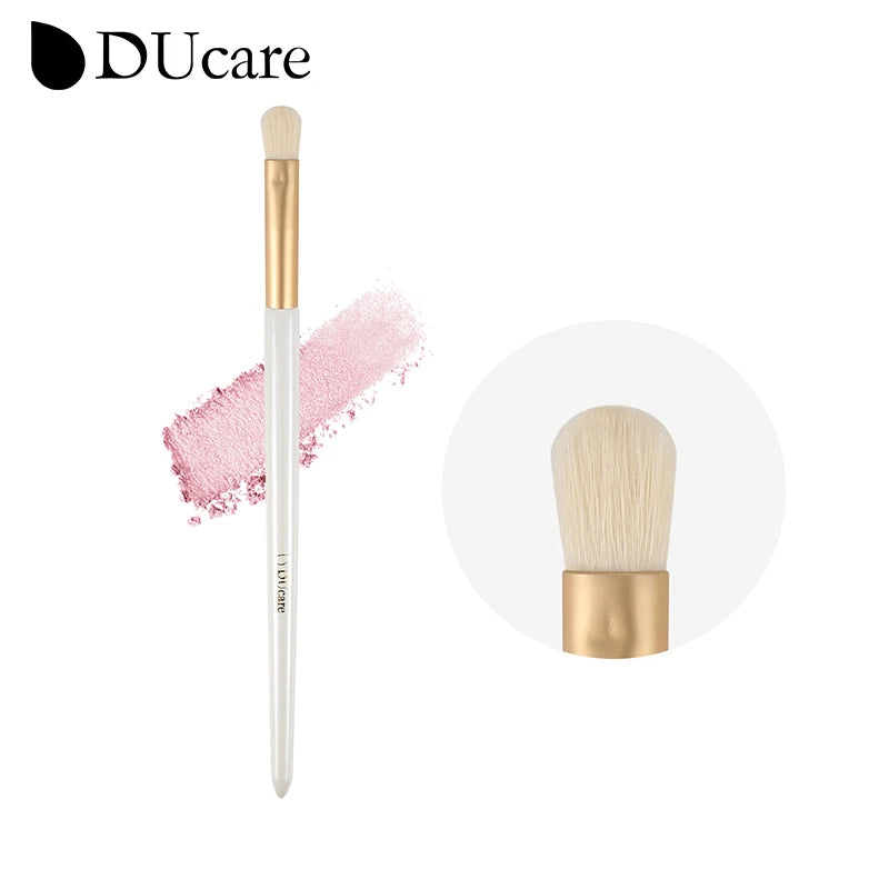 DUcare Brocha de Cejas y Peine de Pestanas 2 en 1, Brocha Angulada y Espoolie Doble Extremo, Set de Brochas de Maquillaje Profesional