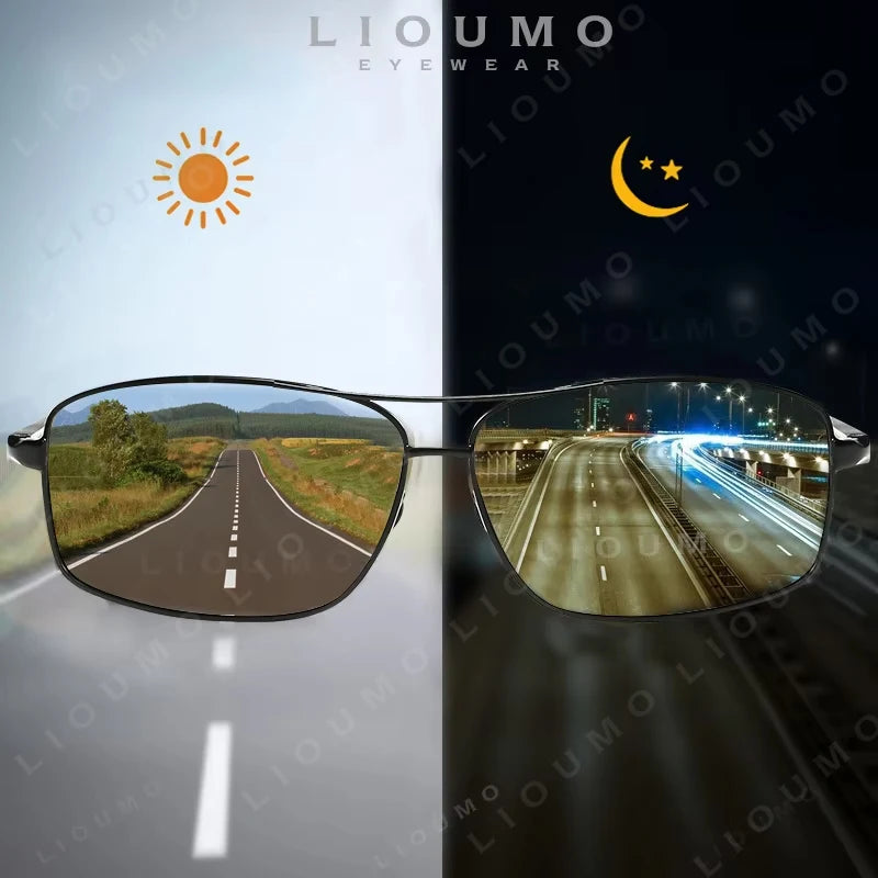 Gafas de Sol Fotocromaticas Polarizadas LIOUMO — Camaleón UV400 para Hombre y Mujer
