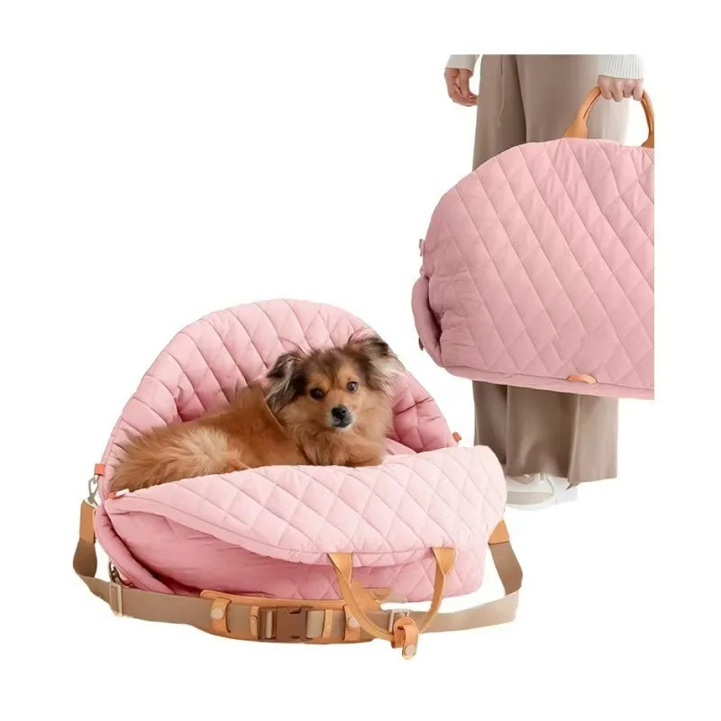 Asiento de Coche 3 en 1 y Bolso de Viaje para Perros