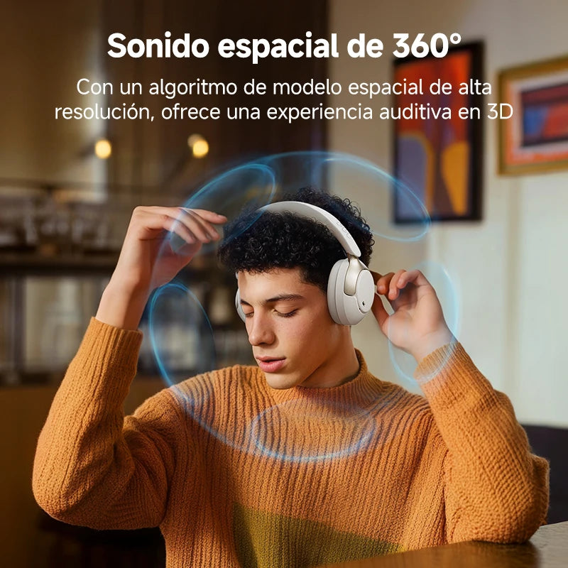 QCY H3 Pro ANC Auriculares Inalámbricos Bluetooth Hi-Res con LDAC, Cancelación de Ruido 50dB y Audio Espacial 360°