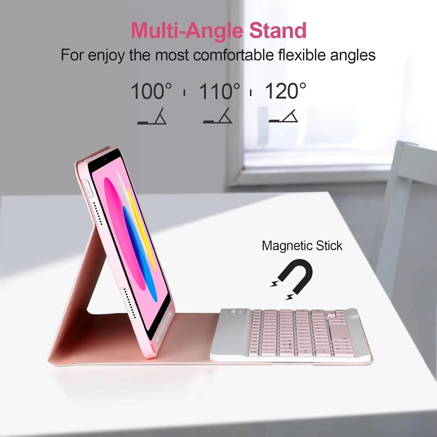 Funda con Teclado Español para iPad 10ª Gen 10,9" (2022) y iPad 11" (2025) — Bluetooth Desmontable con Soporte para Lápiz