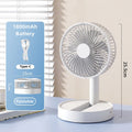 Ventilador Plegable USB kasydoff con 4 Velocidades y Temporizador, Batería Recargable, Mini Ventilador de Mesa para Dormitorio, Interior y Exterior