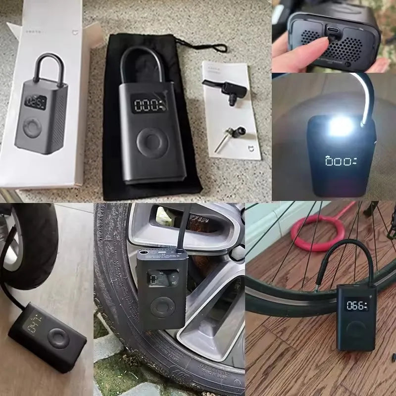 Inflador Eléctrico Portátil Xiaomi Mijia Air Pump 2/2D/2 Pro – 150 PSI, USB-C, LED, Coche y Moto