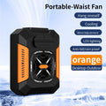 Ventilador de Cintura raugee 5000 mAh Portatil 2 en 1 con Linterna, Bateria Externa, 3 Velocidades, para Exteriores y Viajes