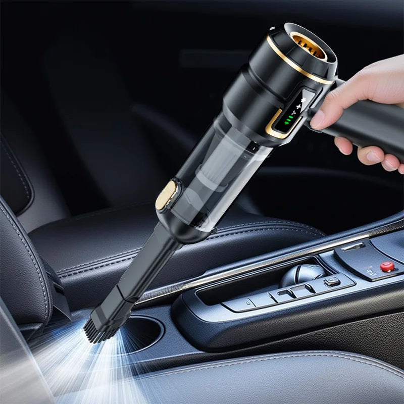 Aspirador Portátil TOKER 2 en 1 — 80000 RPM, 100W, con Bomba de Inflado para Coche, Sofá y Escritorio