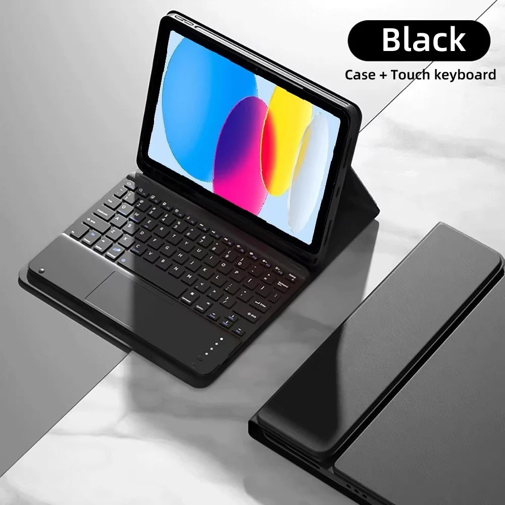 Funda con Teclado Español para iPad 10ª Gen 10,9" (2022) y iPad 11" (2025) — Bluetooth Desmontable con Soporte para Lápiz