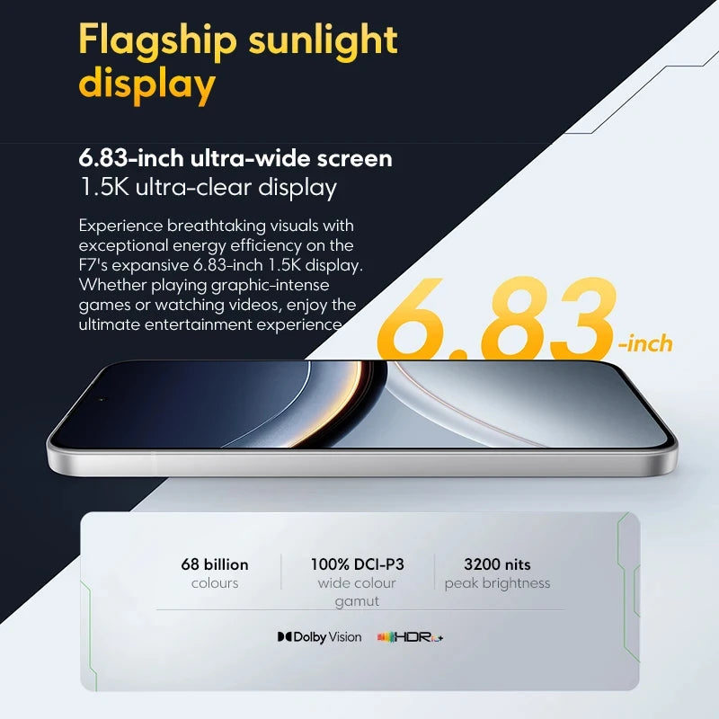 Smartphone POCO F7 5G – Versión EU, Snapdragon 8s Gen 4, 6500mAh, AMOLED 6,83" 120Hz, NFC, IP68