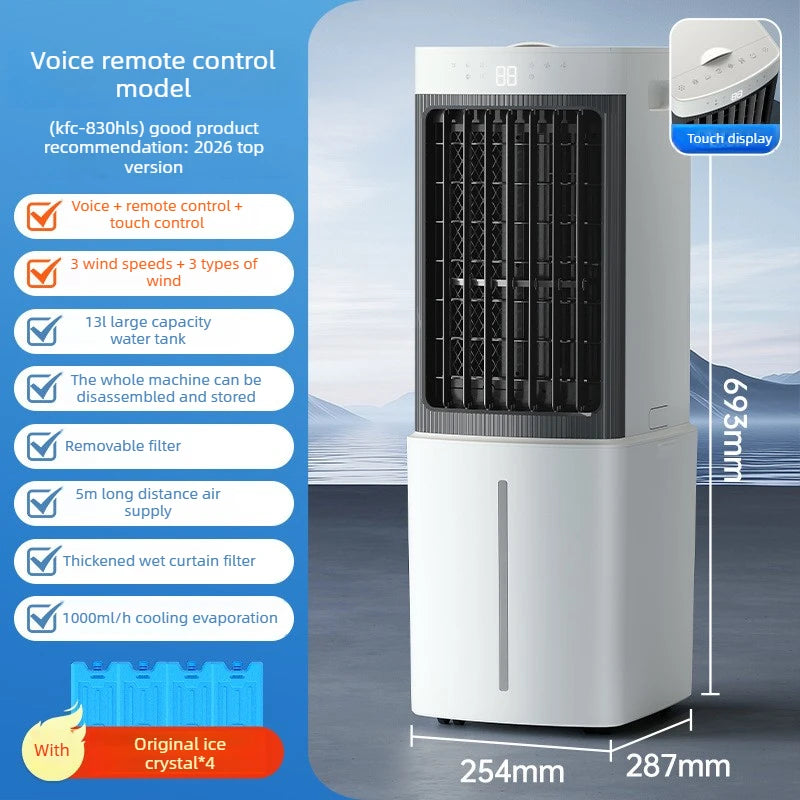Mini Aire Acondicionado Portátil y Enfriador de Aire Silencioso con Control de Voz