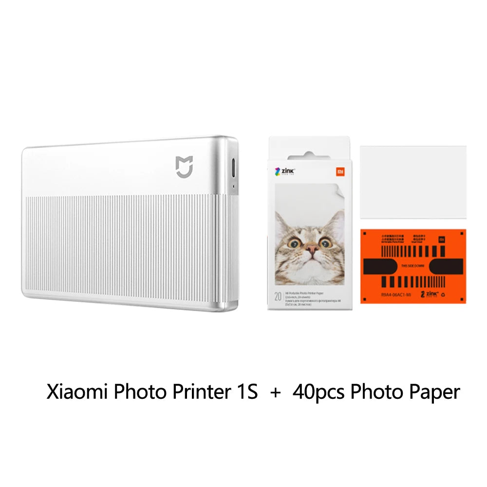 Impresora Fotográfica Portátil Xiaomi 1S – Bluetooth 5.2, Térmica ZINK, Fotos 2x3", Versión Global
