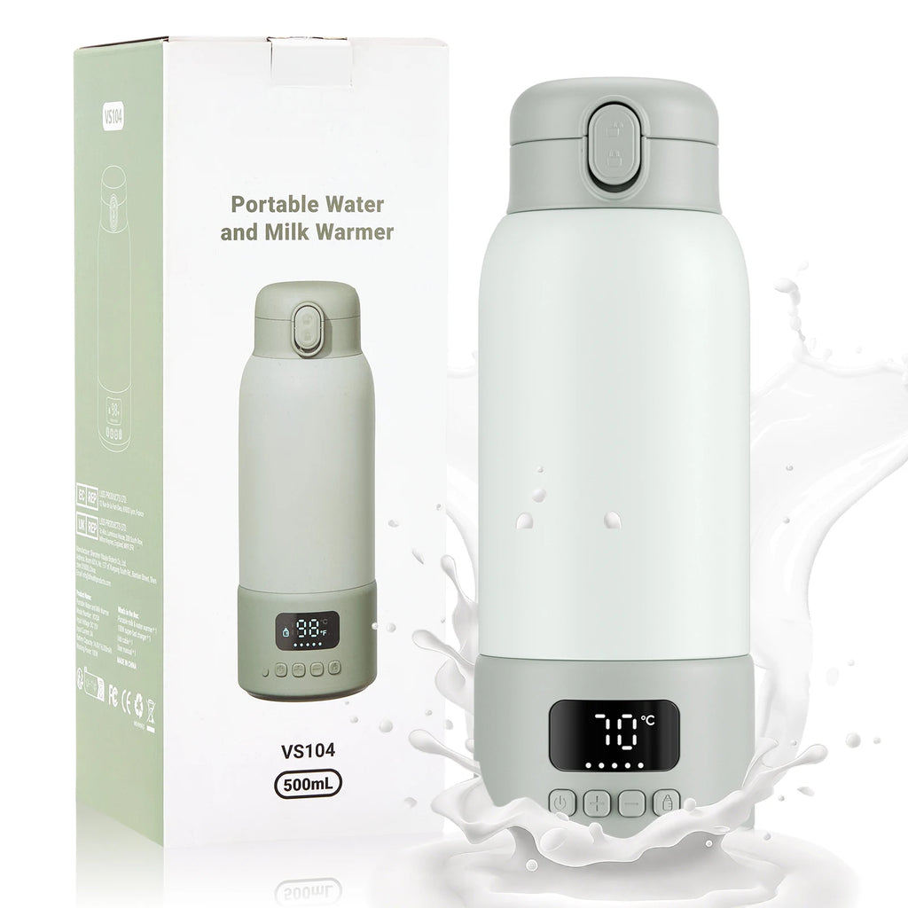 Calentador de Biberones Portátil Rbefeuly 500ml – 100W, Batería 16.000mAh, Calentamiento Rápido, Sin BPA