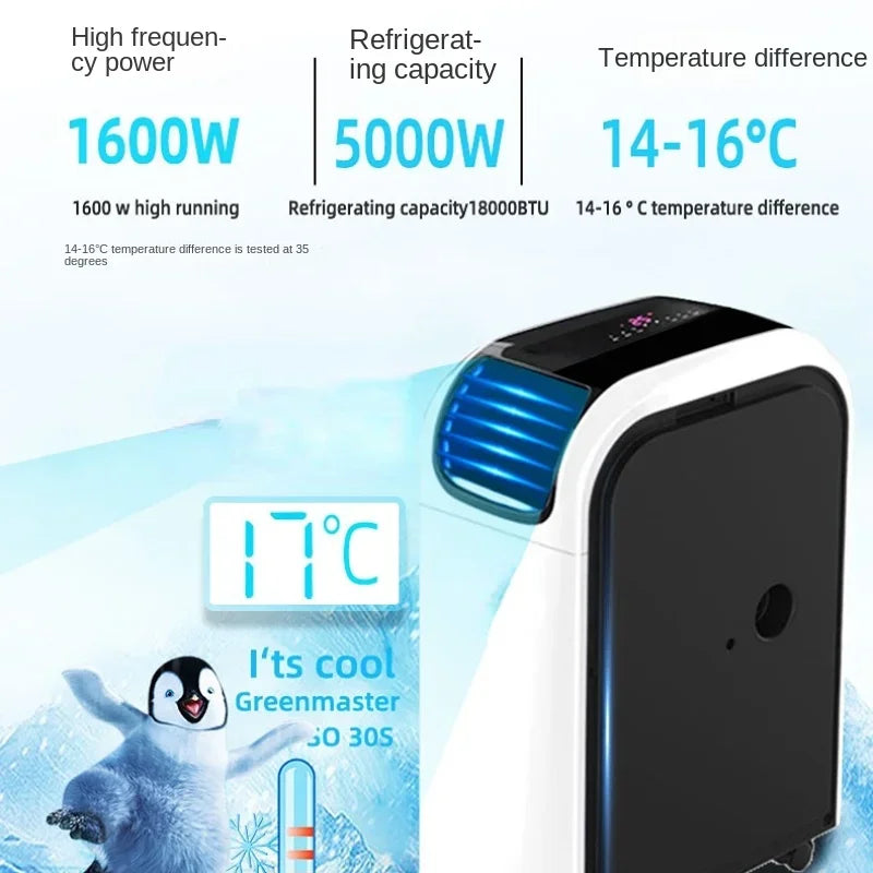Aire Acondicionado Portátil Inverter de Alta Potencia (Frío/Calor) - Todo en Uno