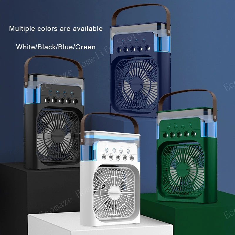 Ventilador Humidificador Portatil Lenovo, Mini Aire Acondicionado para Hogar y Oficina, Enfriamiento por Agua, 3 Velocidades, 5W