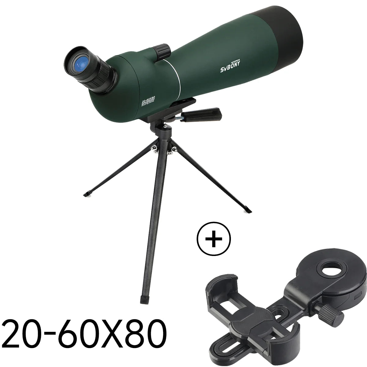 Telescopio Terrestre SVBONY SV28/SV28 PLUS 25-75x70mm con Trípode | Impermeable IPX4 | Observación de Aves, Tiro al Blanco y Naturaleza