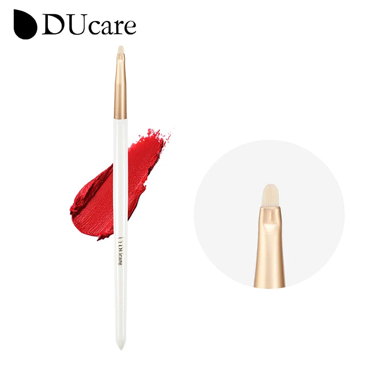 DUcare Brocha de Cejas y Peine de Pestanas 2 en 1, Brocha Angulada y Espoolie Doble Extremo, Set de Brochas de Maquillaje Profesional