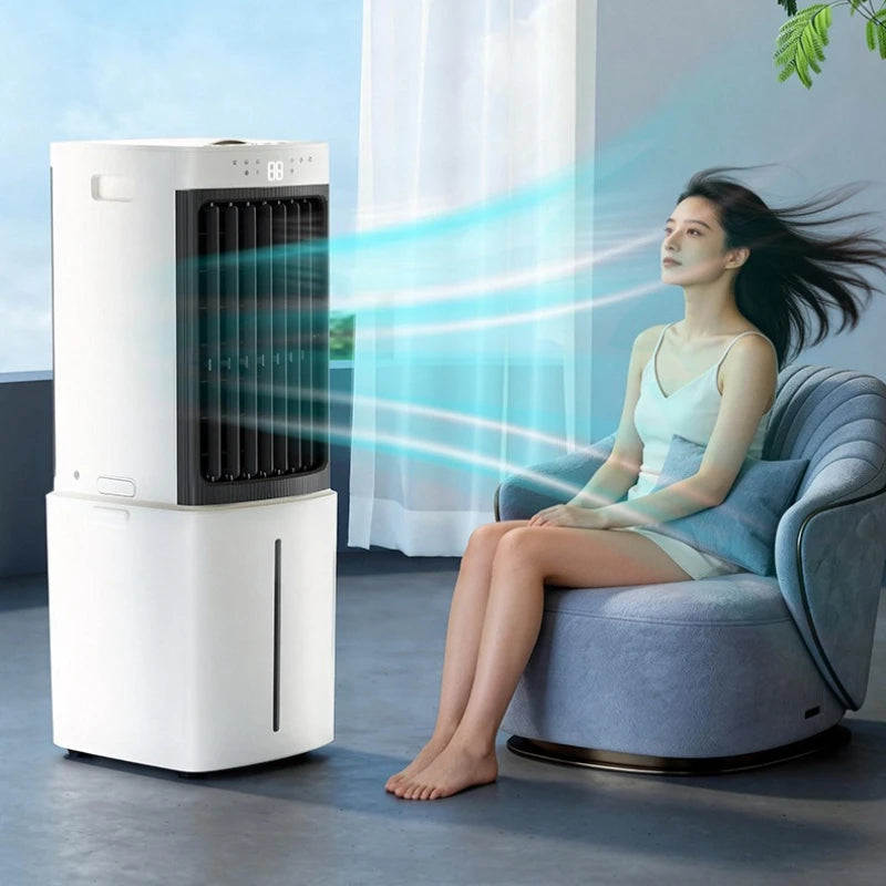 Mini Aire Acondicionado Portátil y Enfriador de Aire Silencioso con Control de Voz