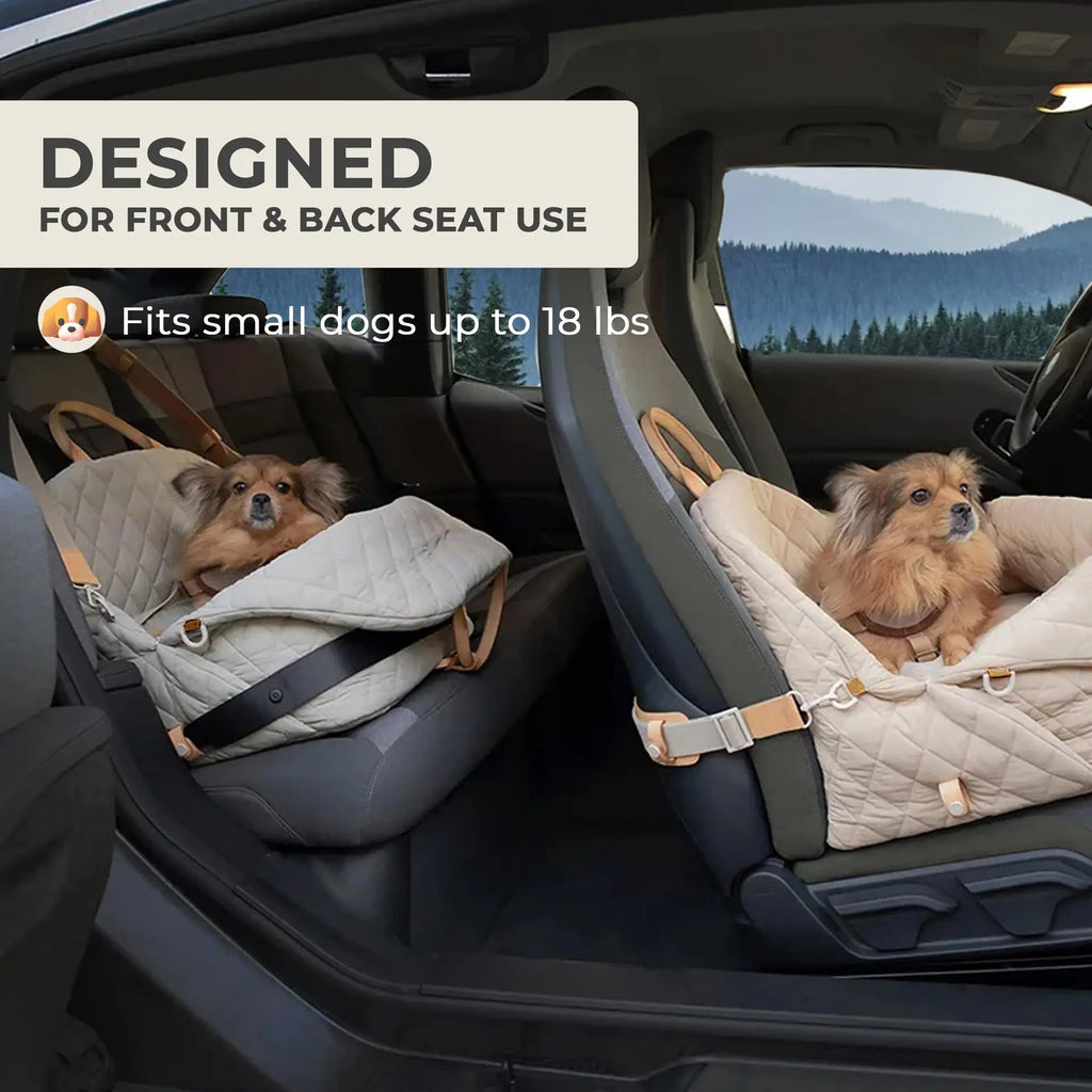 Asiento de Coche 3 en 1 y Bolso de Viaje para Perros