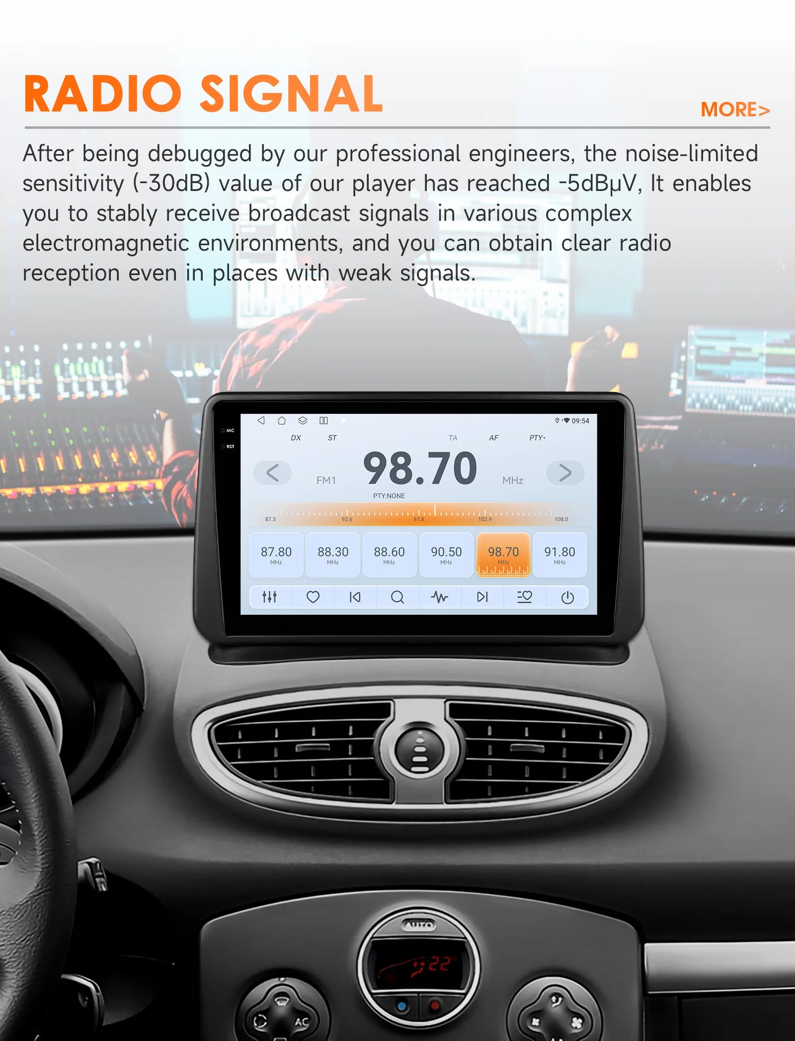 Radio Multimedia HIZPO para Renault Clio 3 (2005-2014) – Android 13, CarPlay, Android Auto, GPS, 4G, Pantalla 9"