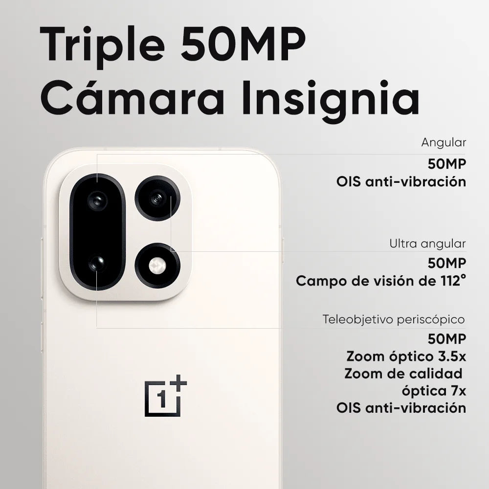 OnePlus 15 Smartphone — Snapdragon 8 Elite Gen 5, Pantalla AMOLED 6,78" 165Hz, Triple Cámara 50MP, 7300mAh