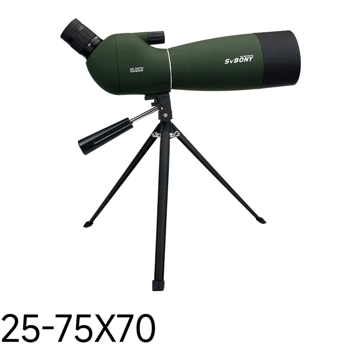 Telescopio Terrestre SVBONY SV28/SV28 PLUS 25-75x70mm con Trípode | Impermeable IPX4 | Observación de Aves, Tiro al Blanco y Naturaleza