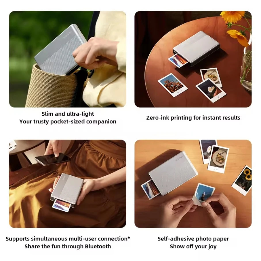 Impresora Fotográfica Portátil Xiaomi 1S – Bluetooth 5.2, Térmica ZINK, Fotos 2x3", Versión Global