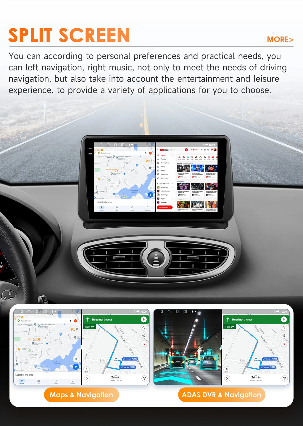 Radio Multimedia HIZPO para Renault Clio 3 (2005-2014) – Android 13, CarPlay, Android Auto, GPS, 4G, Pantalla 9"