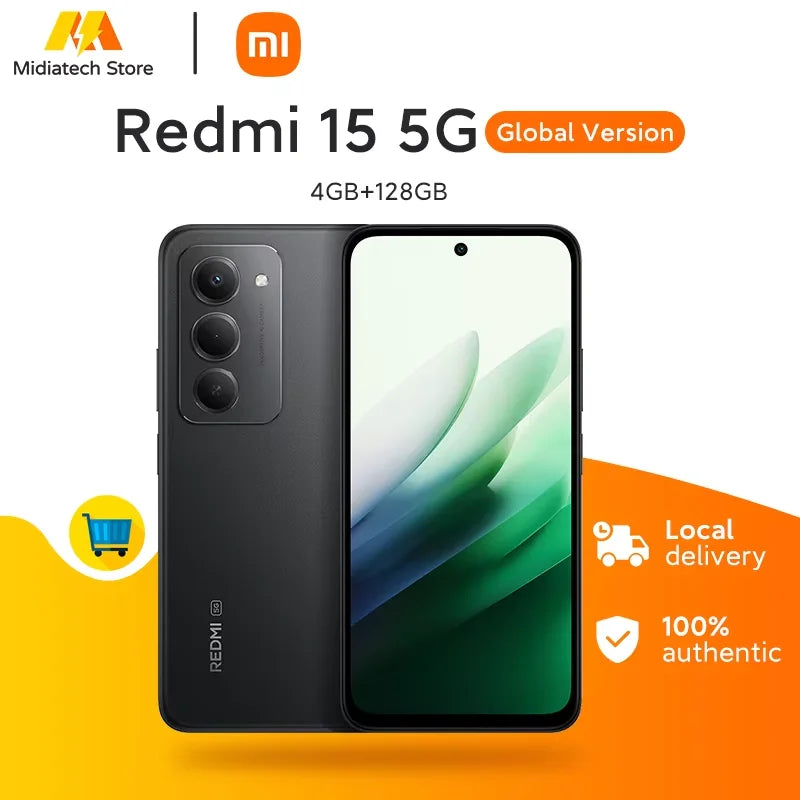 Xiaomi Redmi 15 5G – Versión Global, Snapdragon 6s Gen 3, Batería 7000mAh, Pantalla 6,9" 144Hz, Cámara 50MP